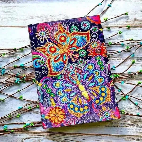 Figured'Art Diamond Painting Boek Vlinders A5 64 pagina's rond