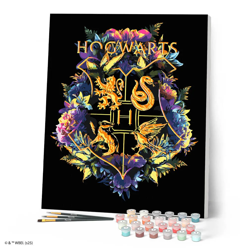 Figured'Art Harry Potter Bloemenwapen schilderen op nummer 40x50