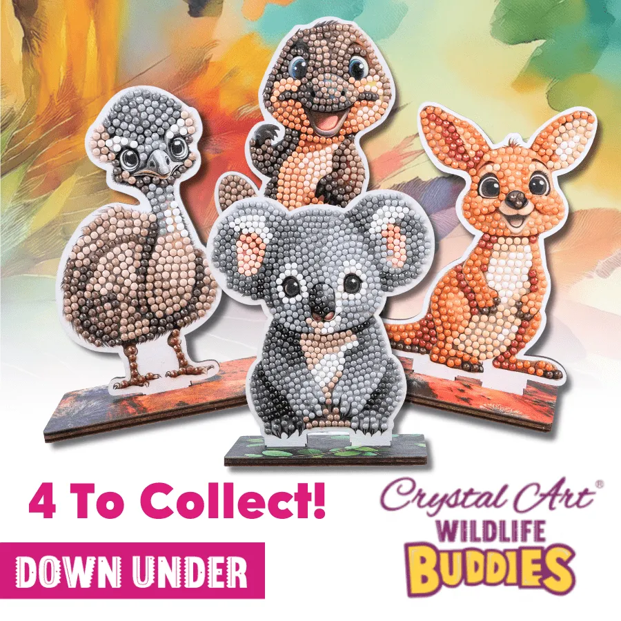 Craft Buddy Crystal Art Wildlife Buddies Kangaroo diamond painting