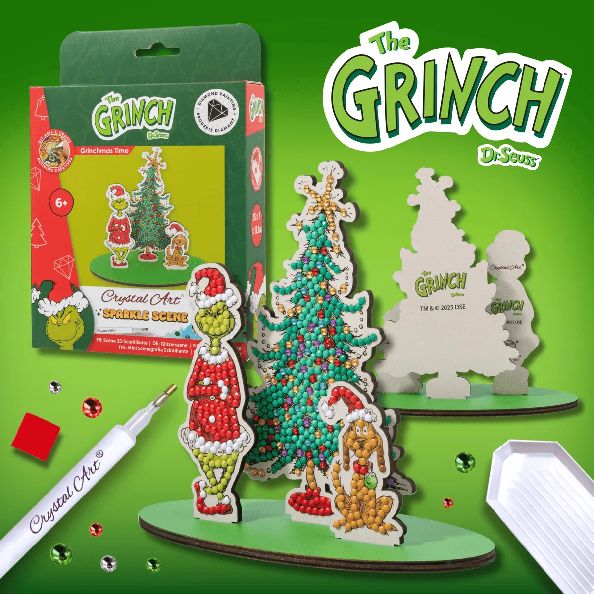 Craft Buddy Crystal Art Grinchmas Time 3D-scène 15x7x13,5 cm