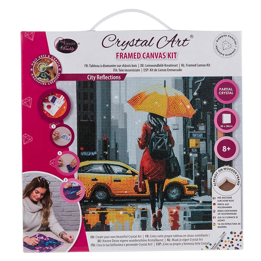 Craft Buddy Crystal Art City Reflections canvas 30x30 cm