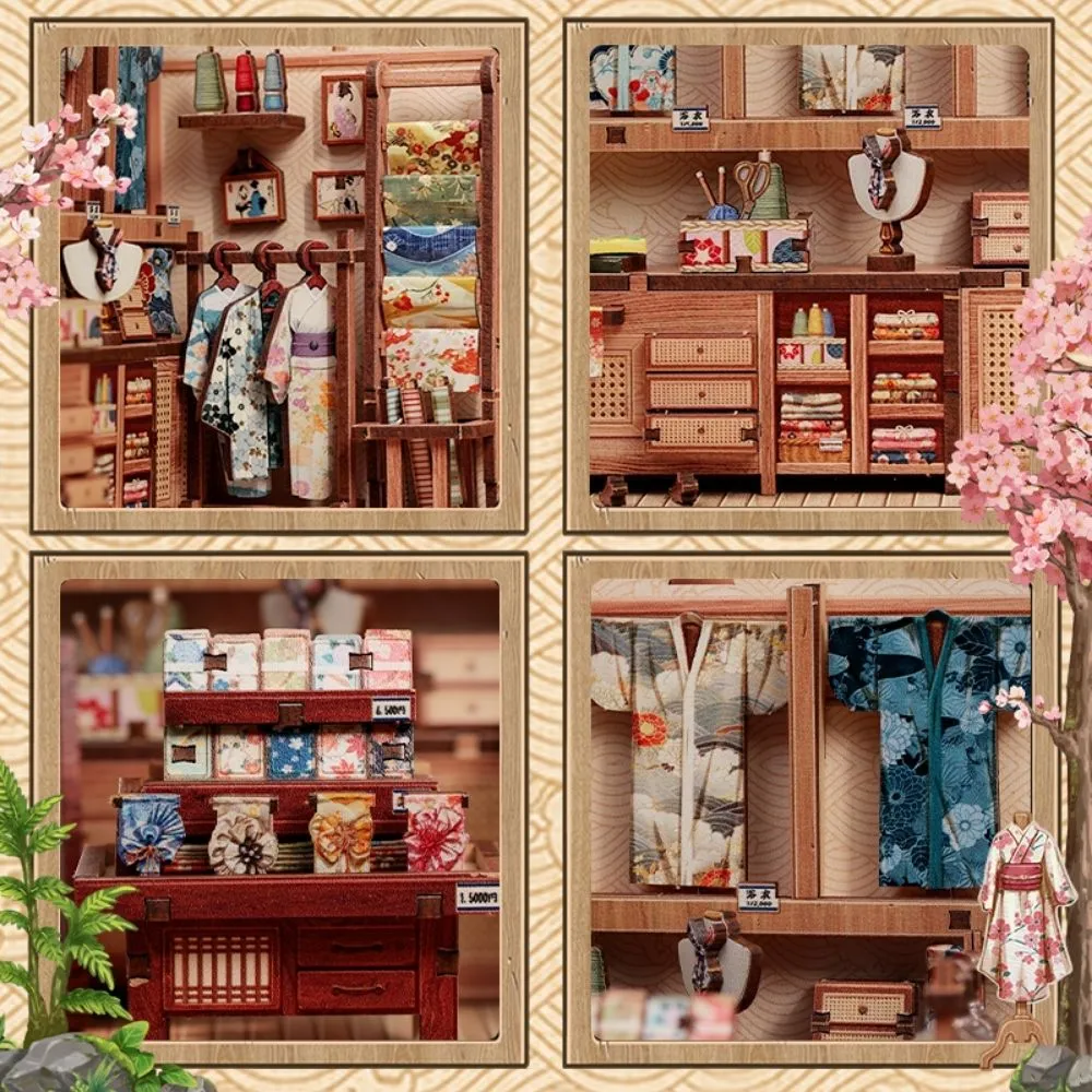 Figured'Art Zijdeatelier van Kyoto book nook bouwpakket 235 delen