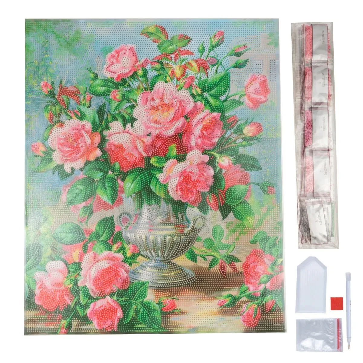 Craft Buddy Crystal Art Graceful Roses canvas 40x50cm rozen