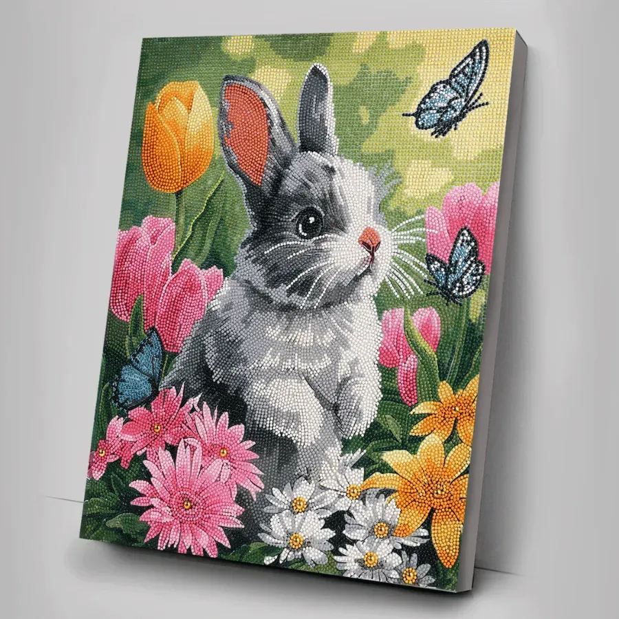 Craft Buddy Crystal Art Little Rabbit canvas 40x50 cm full crystal