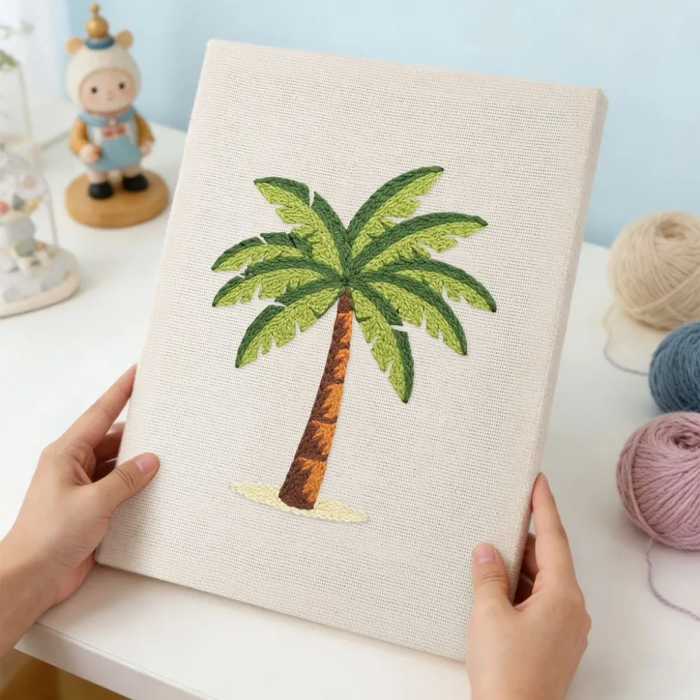 Figured'Art Palmen Paradijs punch needle pakket 20x30cm katoen