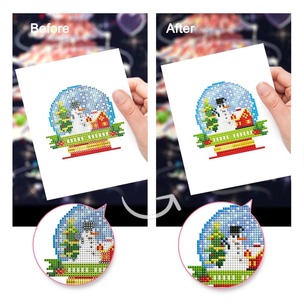 Figured'Art Zomer en Winter mini diamond painting 15x20 cm 2 stuks