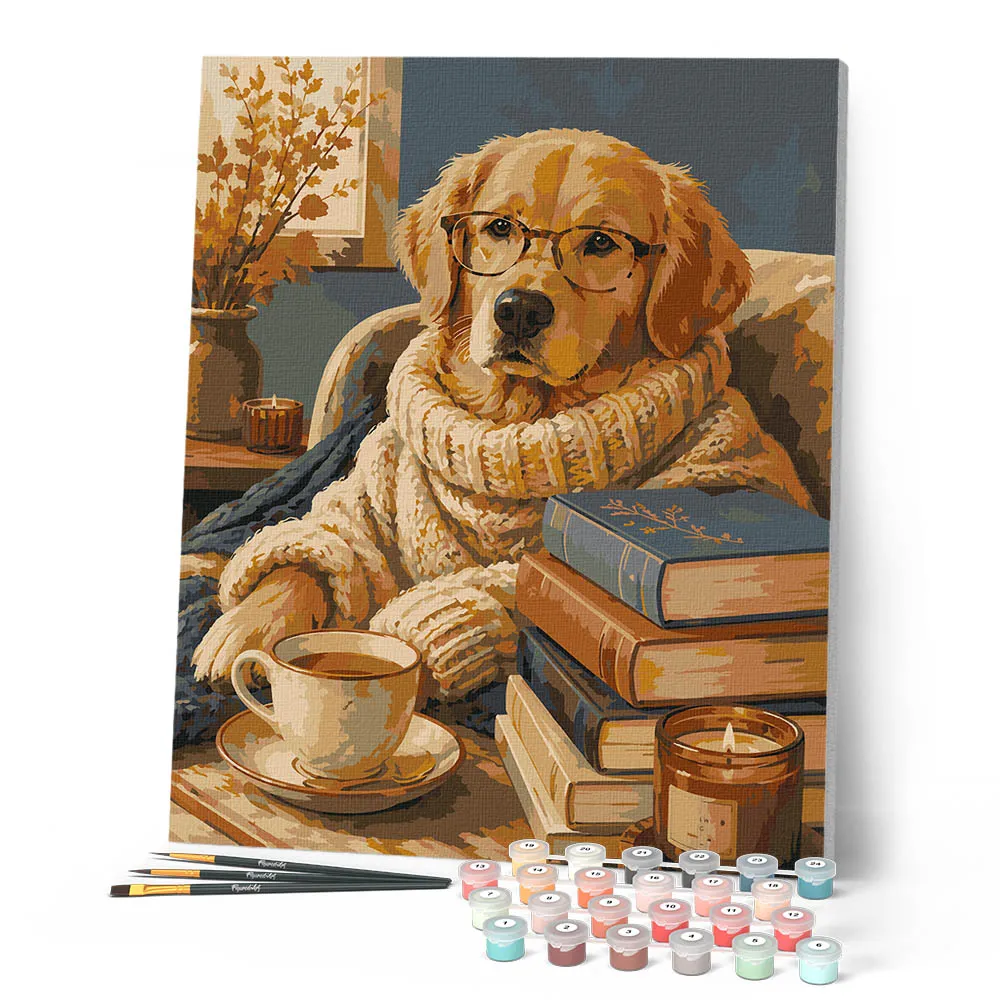 Figured'Art Truienweer schilderen op nummer 40x50 cm hond