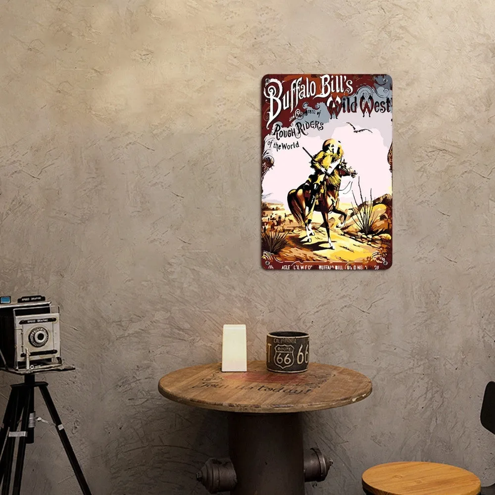 Figured'Art Buffalo Bills Wilde Westen metalen poster schilderen op nummer