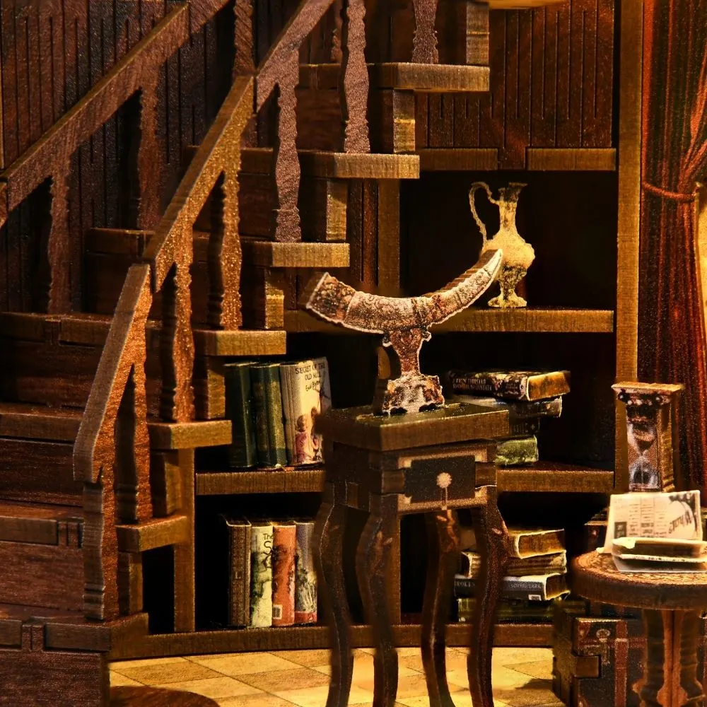 Figured'Art Oude Rijm Bibliotheek book nook 333 stuks met led