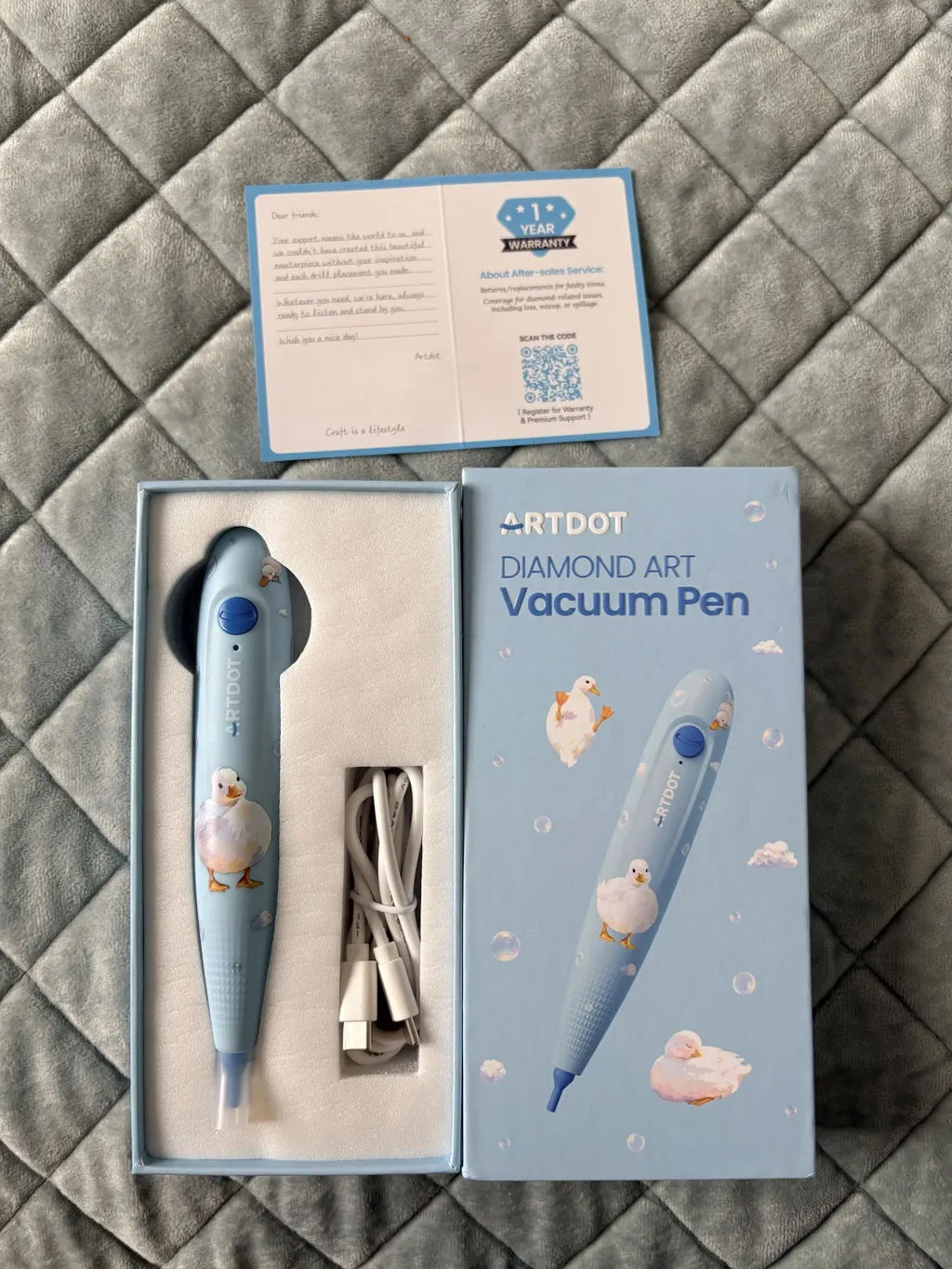 ARTDOT Diamond Art Elektrische Vacuümpen diamond painting pen blauw
