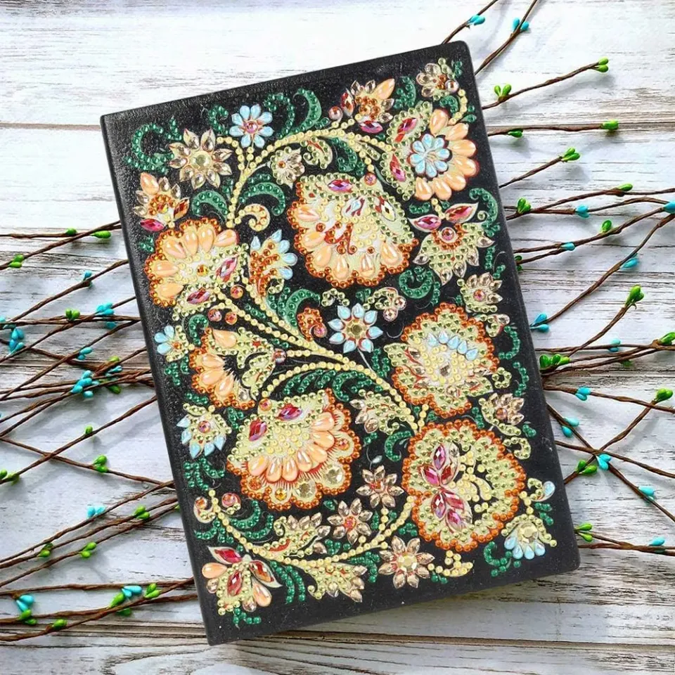 Figured'Art Bloemen diamond painting boekje A5 50 pagina's