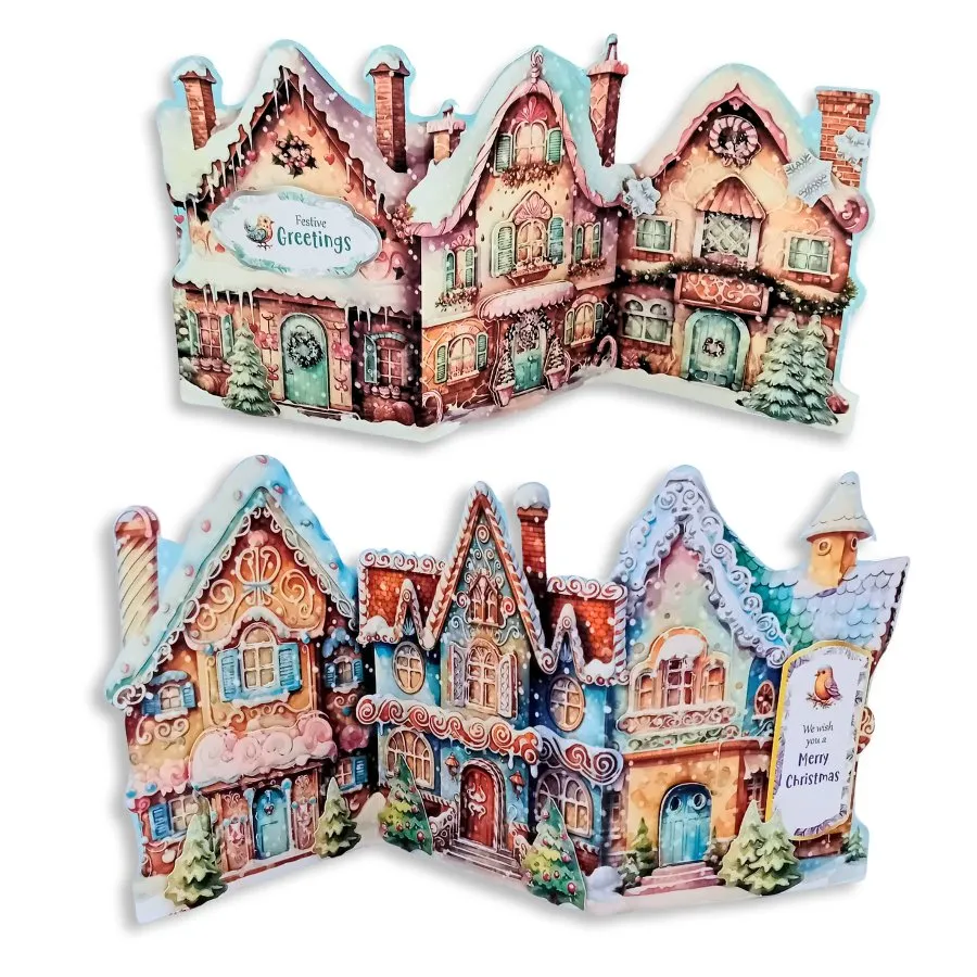 Craft Buddy Christmas Gingerbread House kaarten knutselset 24 stuks