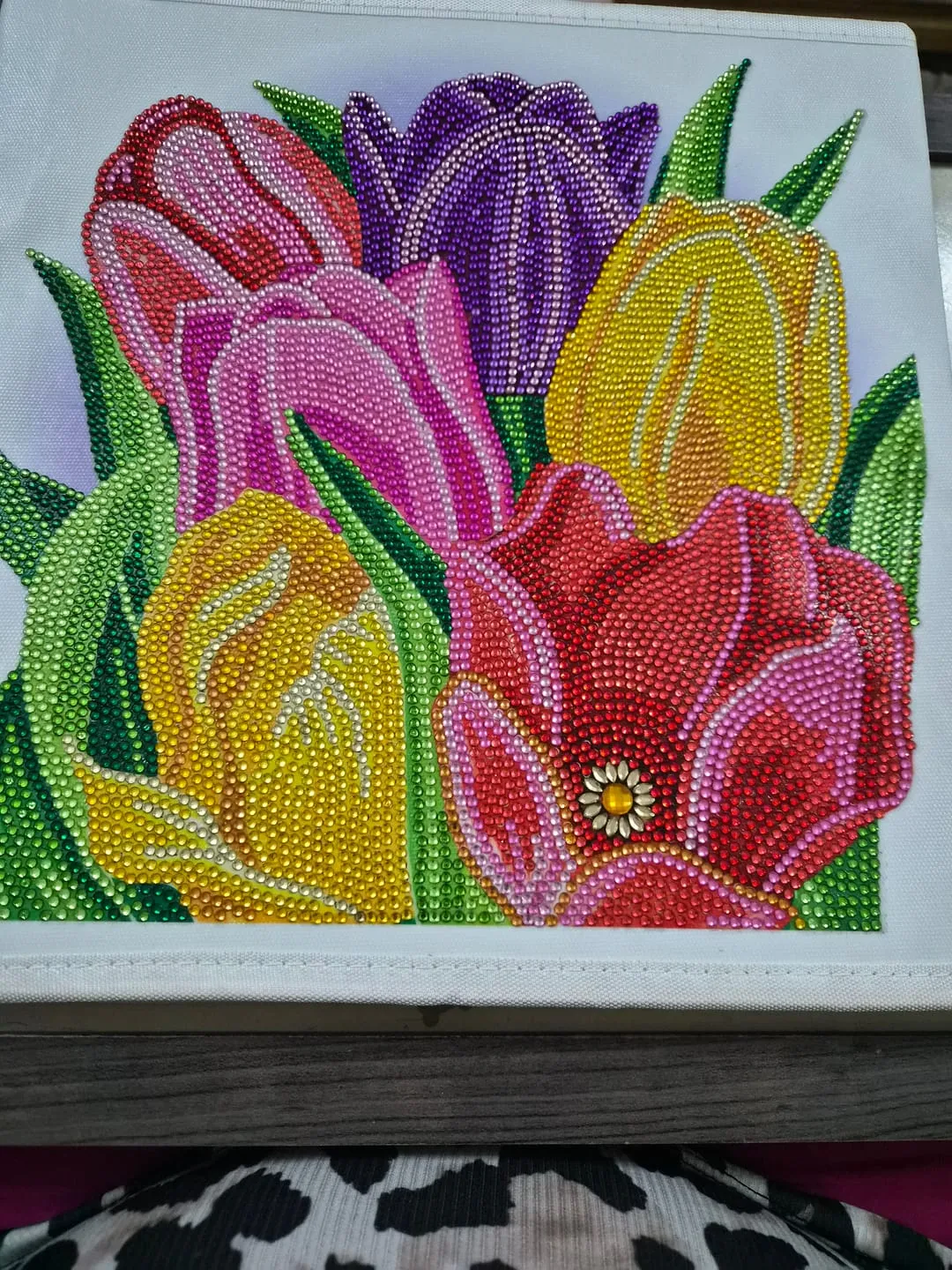 Craft Buddy Crystal Art Terrific Tulips opbergdoos diamond painting 30x30cm