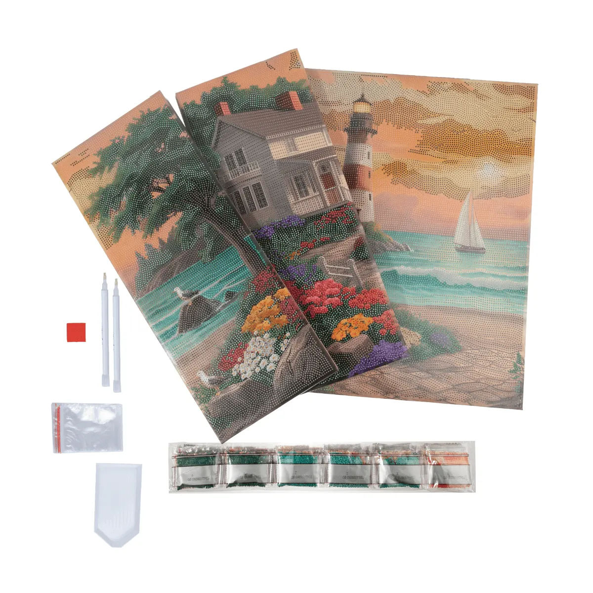 Craft Buddy Crystal Art Eventide Lighthouse canvas drieluik