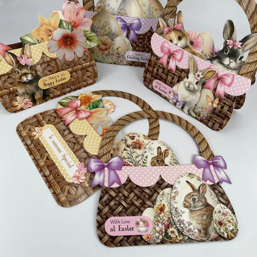Craft Buddy Easter Baskets kaarten papercraft 3D 24 stuks