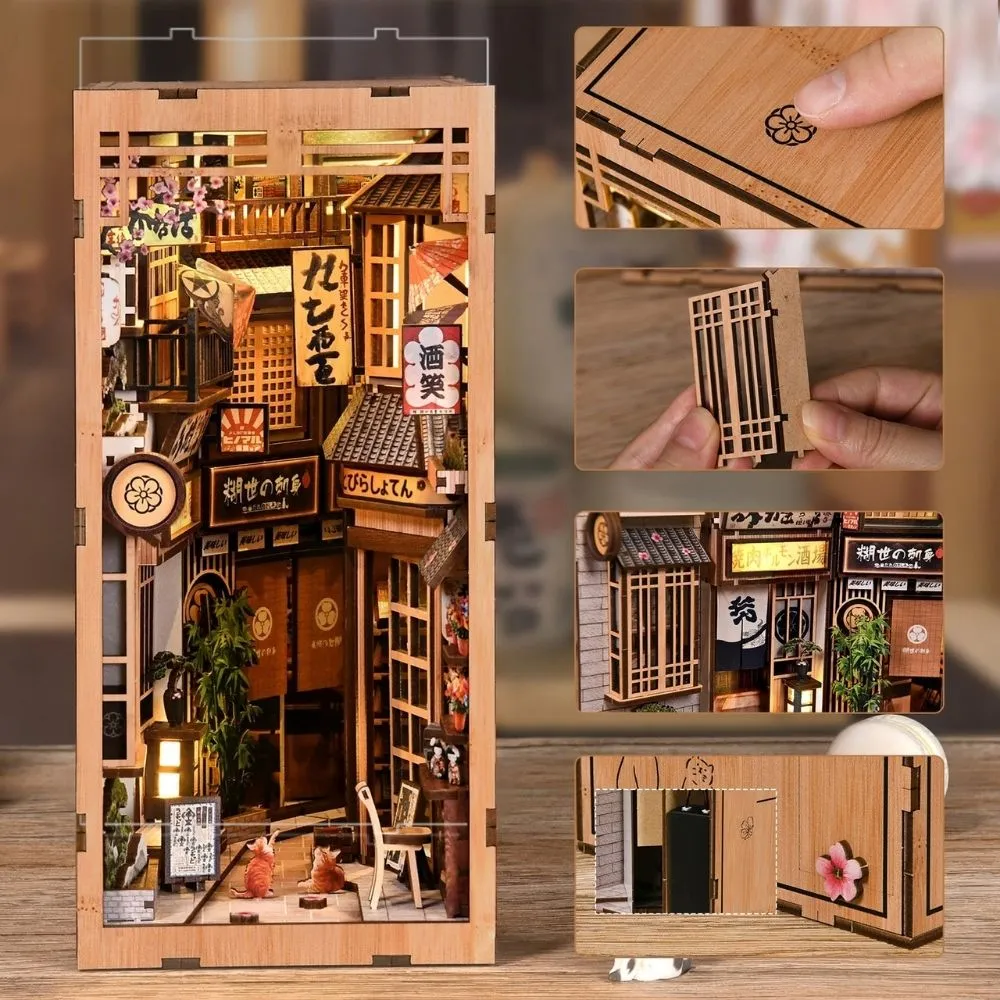 Figured'Art De Japanse Steeg book nook 23x18cm hout met licht