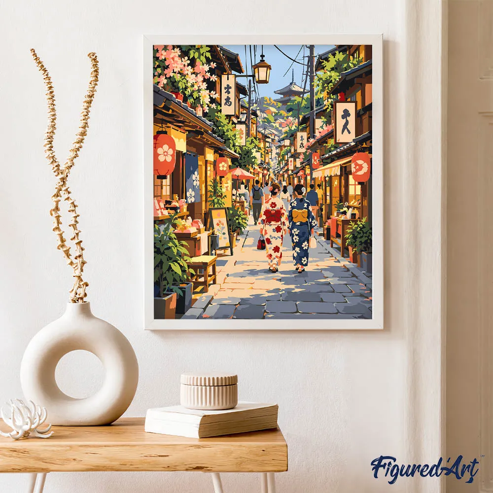 Figured'Art Wandeling tussen de Bloemen schilderen op nummer 40x50 cm