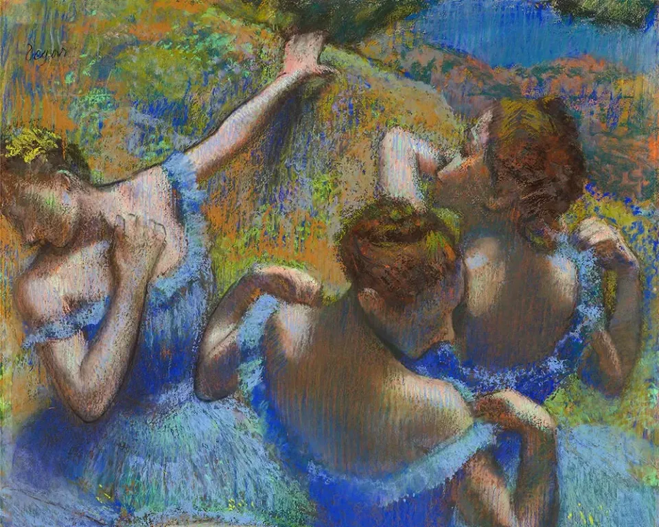Figured'Art Blauwe danseressen Degas diamond painting 40x50 cm