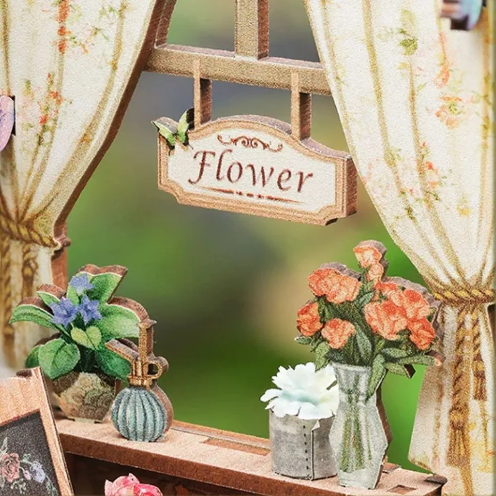 Figured'Art Bloemenwinkel Blossom miniatuurhuisje 17x13x21 cm led