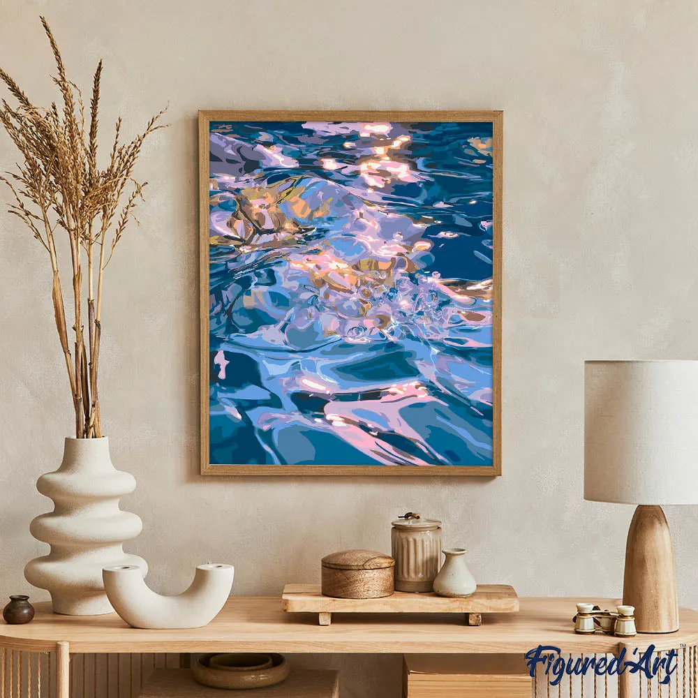 Figured'Art Opaline waterstroom schilderen op nummer 40x50 cm gemiddeld
