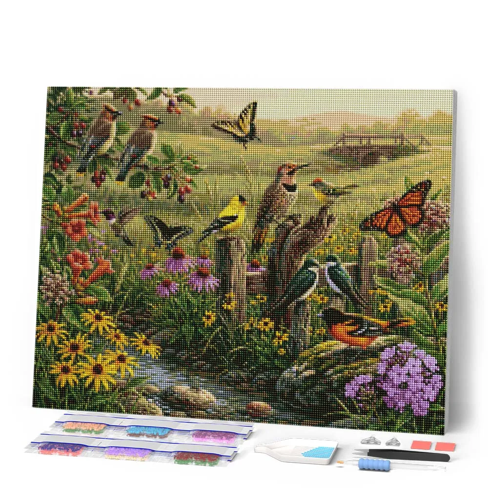 Figured'Art Harmonie van wilde bloemen diamond painting 40x50 cm