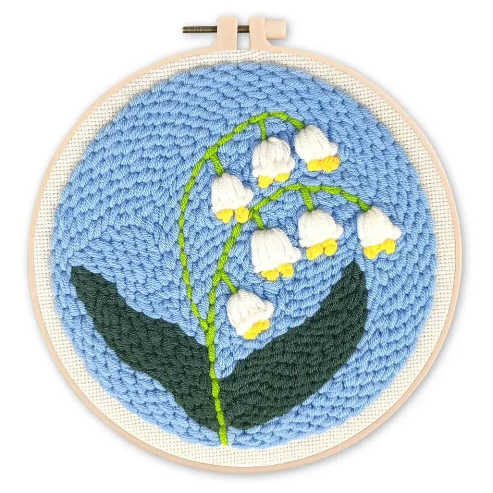 Figured'Art Lelietje-van-dalen punch needle pakket 20 cm wol