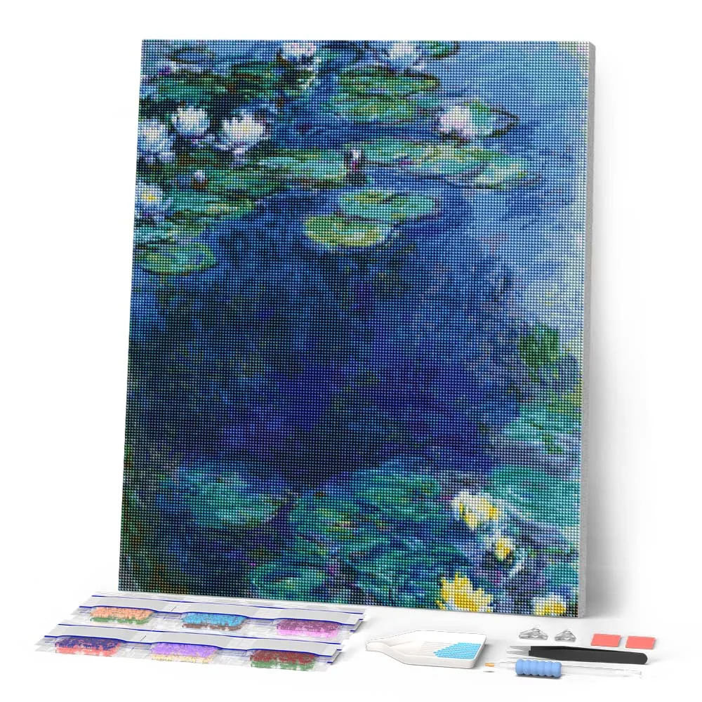 Figured'Art Waterlelies Monet diamond painting 40x50 cm