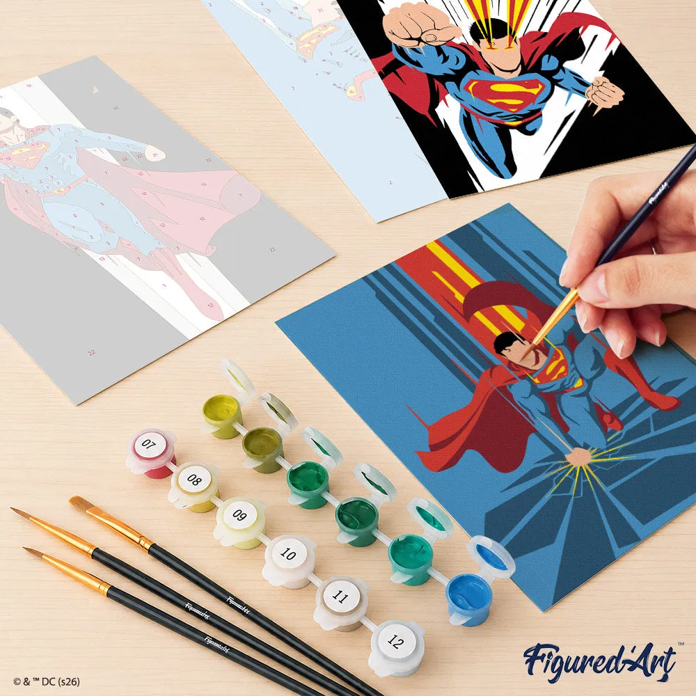 Figured'Art Mini Serie De Krachten van Superman schilderen op nummer 15x20cm