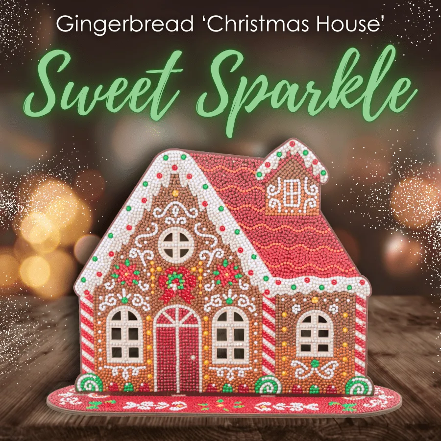 Craft Buddy Crystal Art Christmas House houten decoratie 33cm