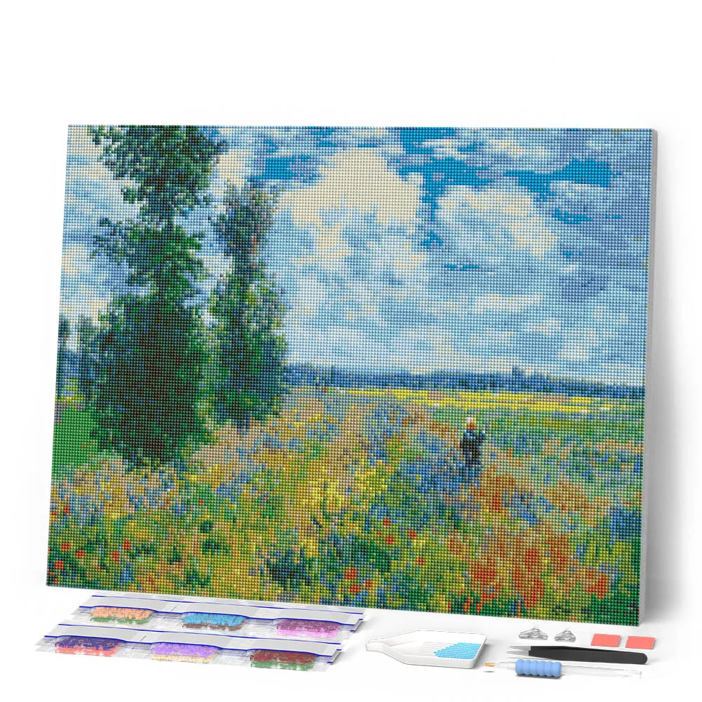 Figured'Art Klaprozen Monet diamond painting full drill 40x50 cm