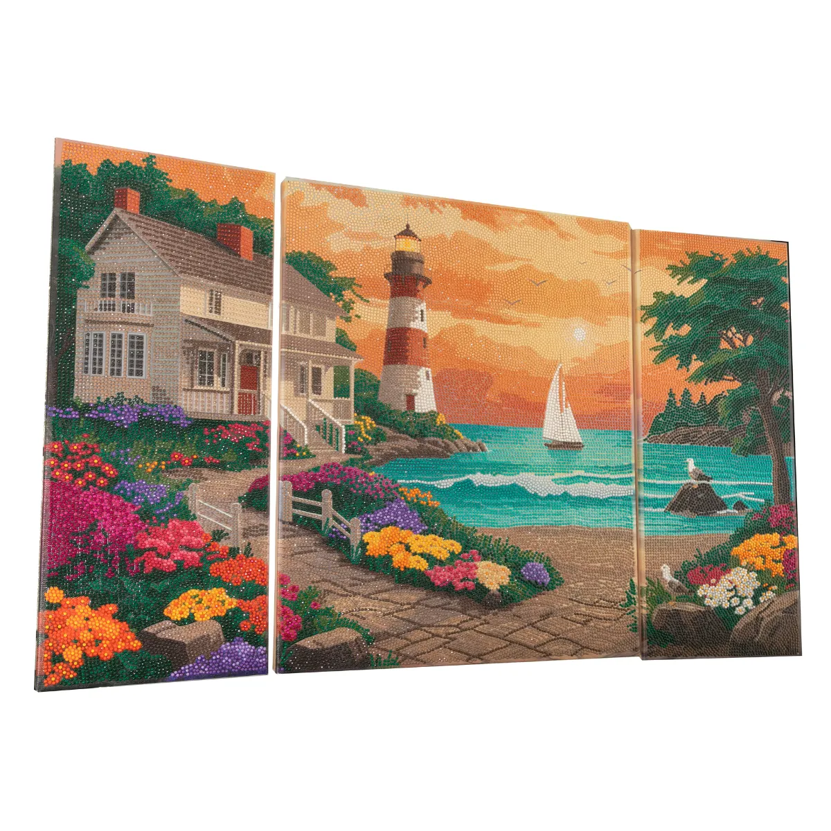 Craft Buddy Crystal Art Eventide Lighthouse canvas drieluik