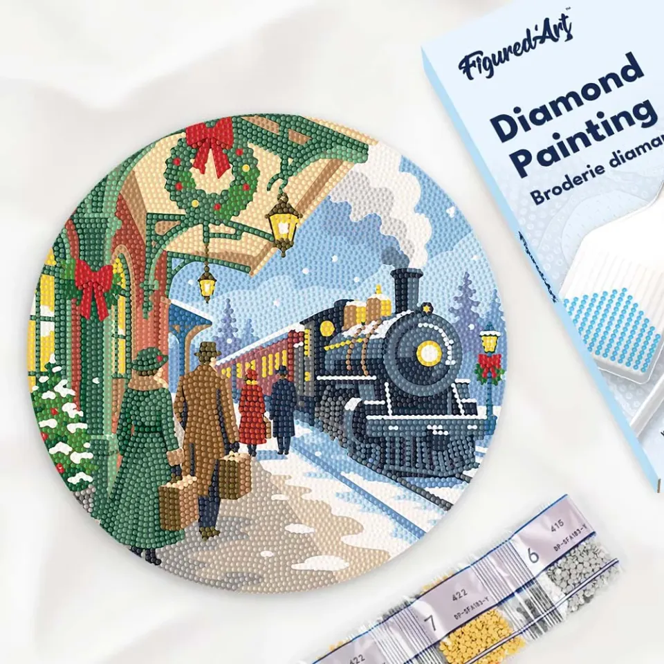 Figured'Art Feestdagenexpress Diamond Painting Hout 30 cm Winter