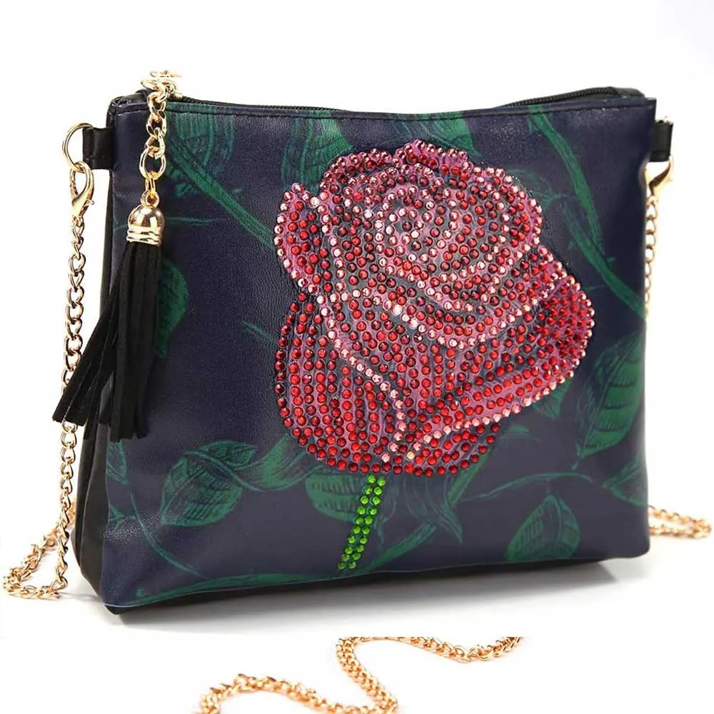 Figured'Art Rode Roos tas diamond painting 18x15x3cm PU