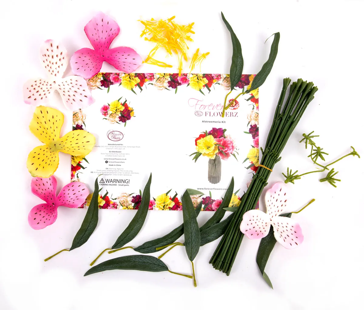 Forever Flowerz Alstroemeria knutselset pastel 18 bloemen