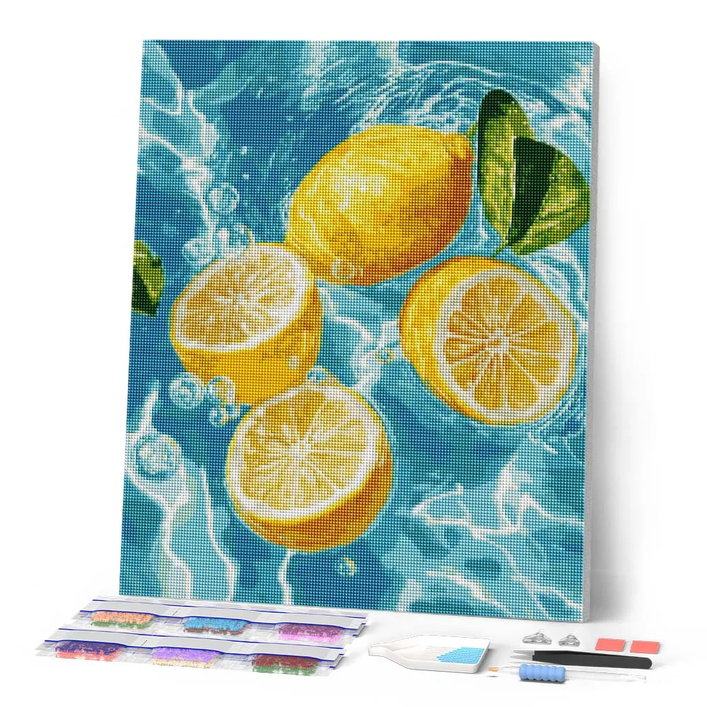 Figured'Art Citrusbries diamond painting full drill zomer fruit