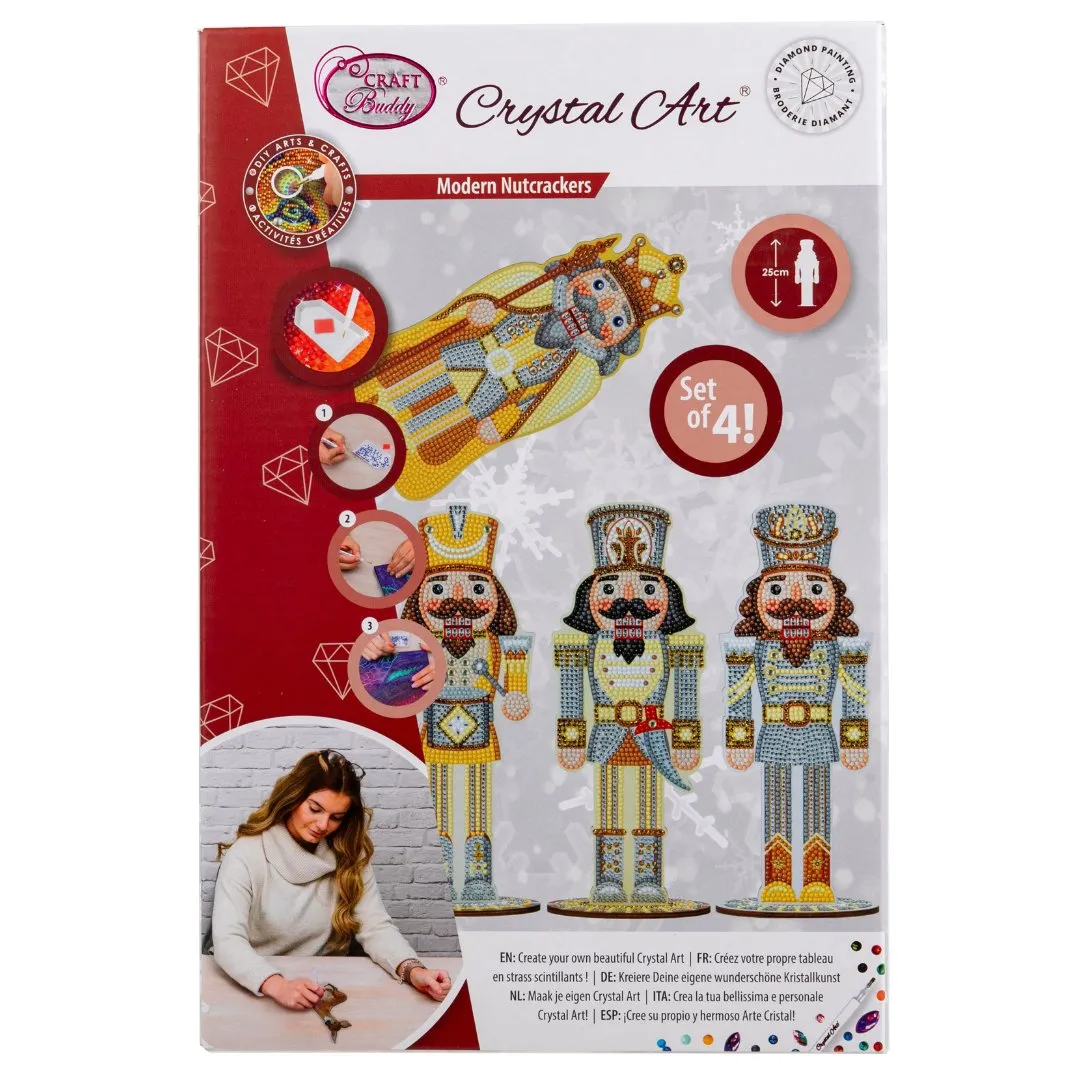 Craft Buddy Crystal Art Gold and Silver notenkrakers set van 4
