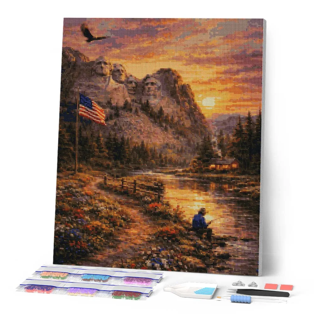 Figured'Art Amerikaans erfgoedlandschap diamond painting full drill