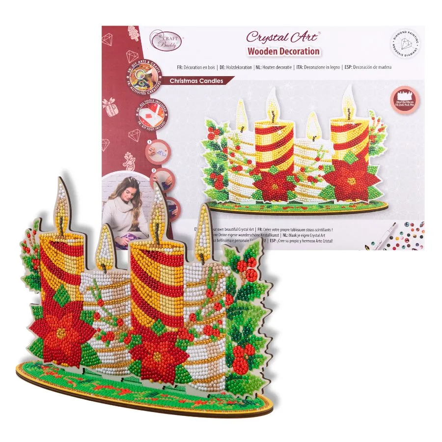 Craft Buddy Crystal Art Christmas Candles 3D scene