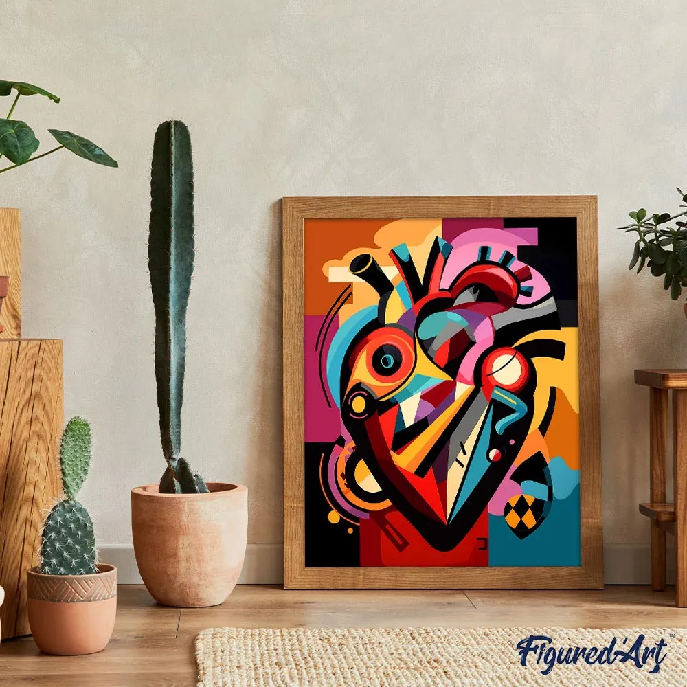 Figured'Art Gedurfd Abstract Hart schilderen op nummer 40x50cm