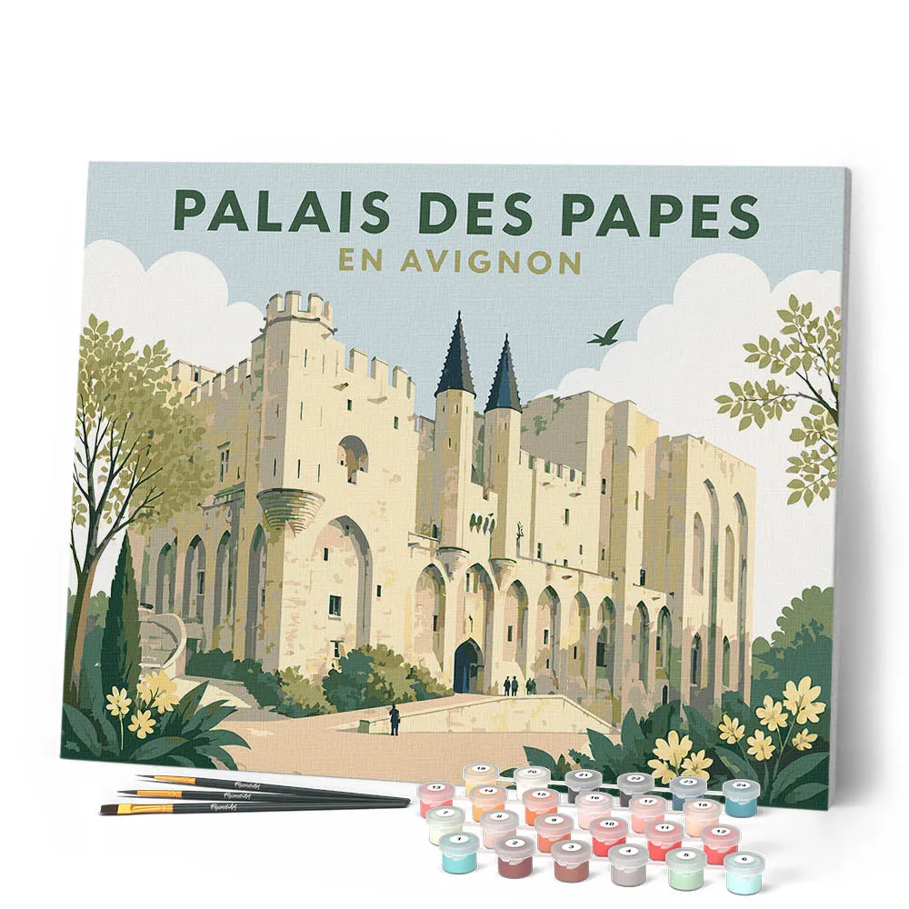 Figured'Art Pausenpaleis van Avignon schilderen op nummer 40x50cm