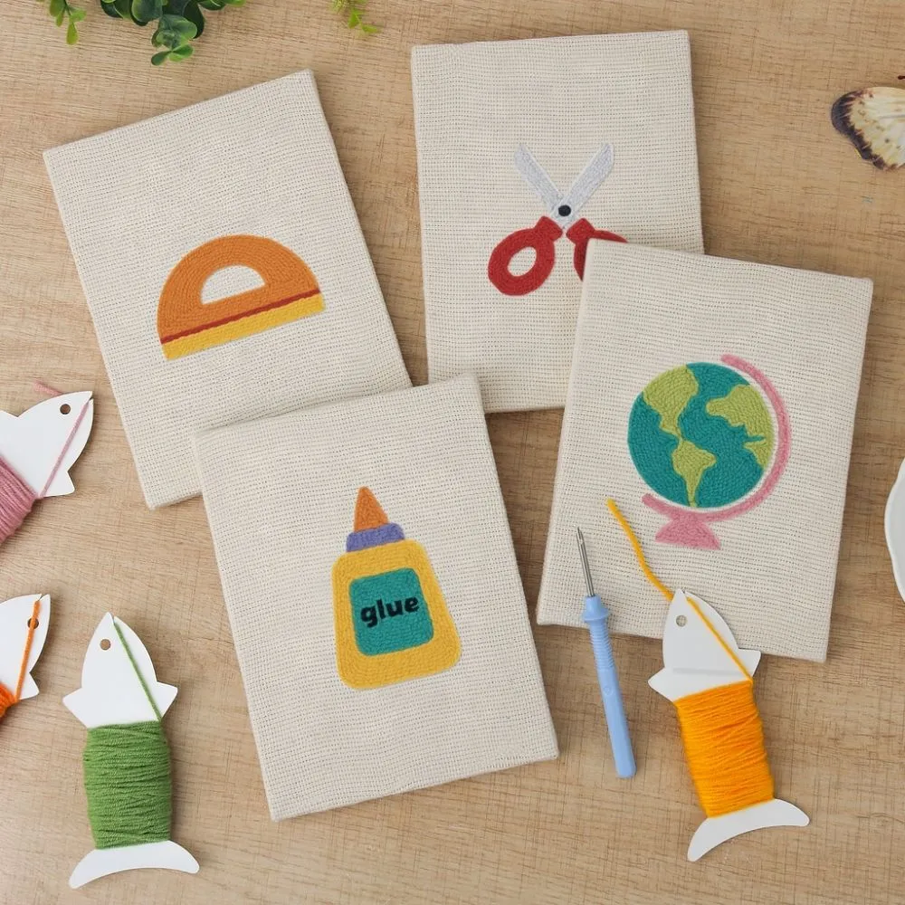 Figured'Art Creatieve Gereedschappen punch needle set 4 stuks met frames