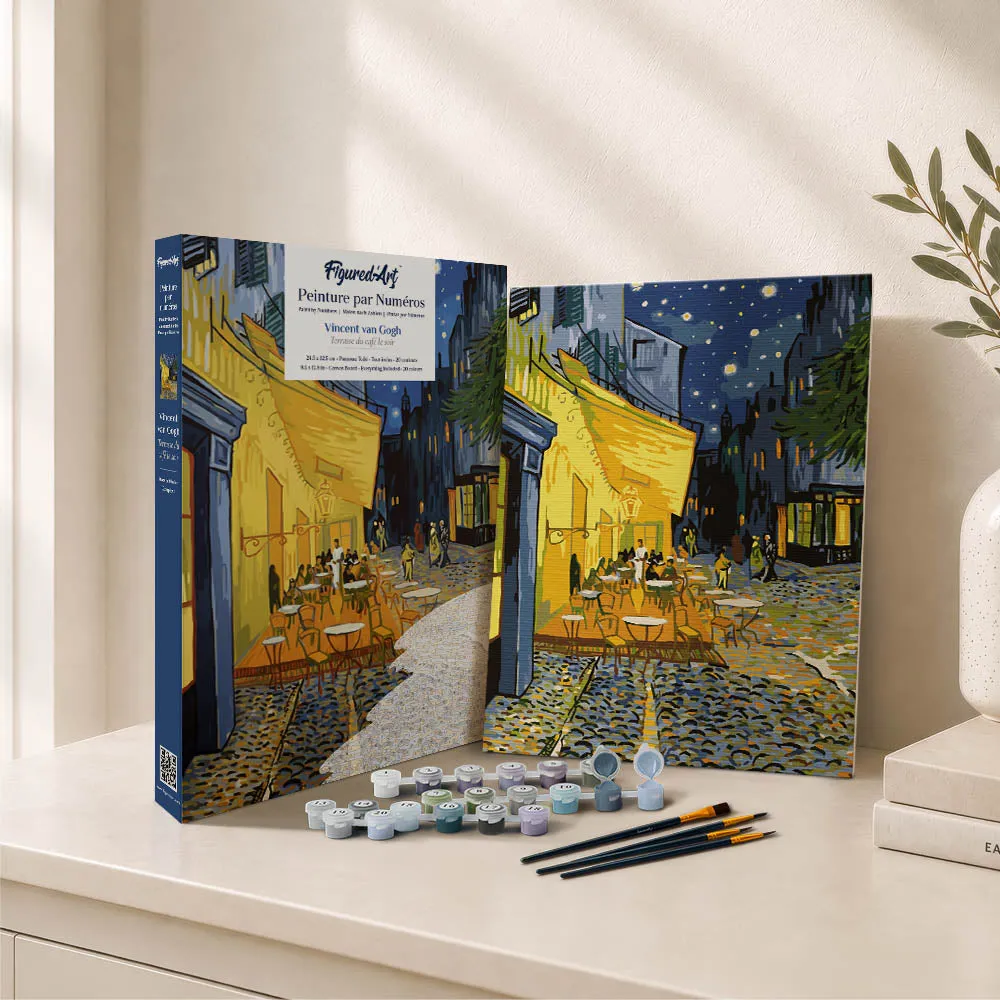Figured'Art Van Gogh Caféterras bij nacht cadeauset 24,5x32,5 cm