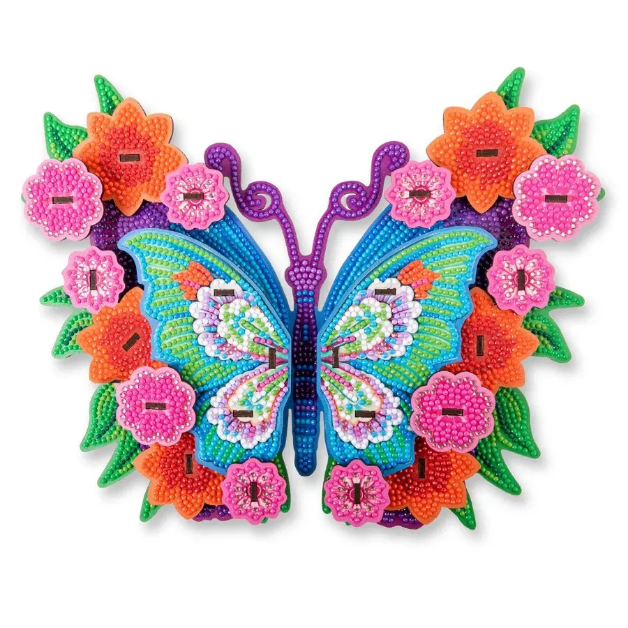 Craft Buddy Crystal Art Vlinder 3D hanger knutselset 25x32cm