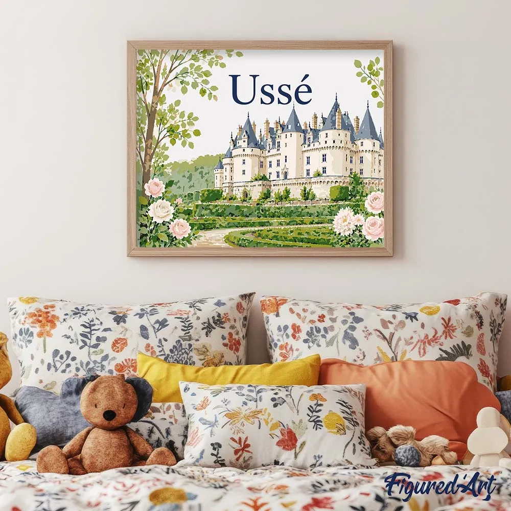 Figured'Art Kasteel van Ussé schilderen op nummer 40x50cm