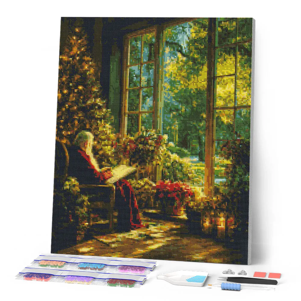 Figured'Art Rustig Moment van de Kerstman diamond painting 40x50 cm