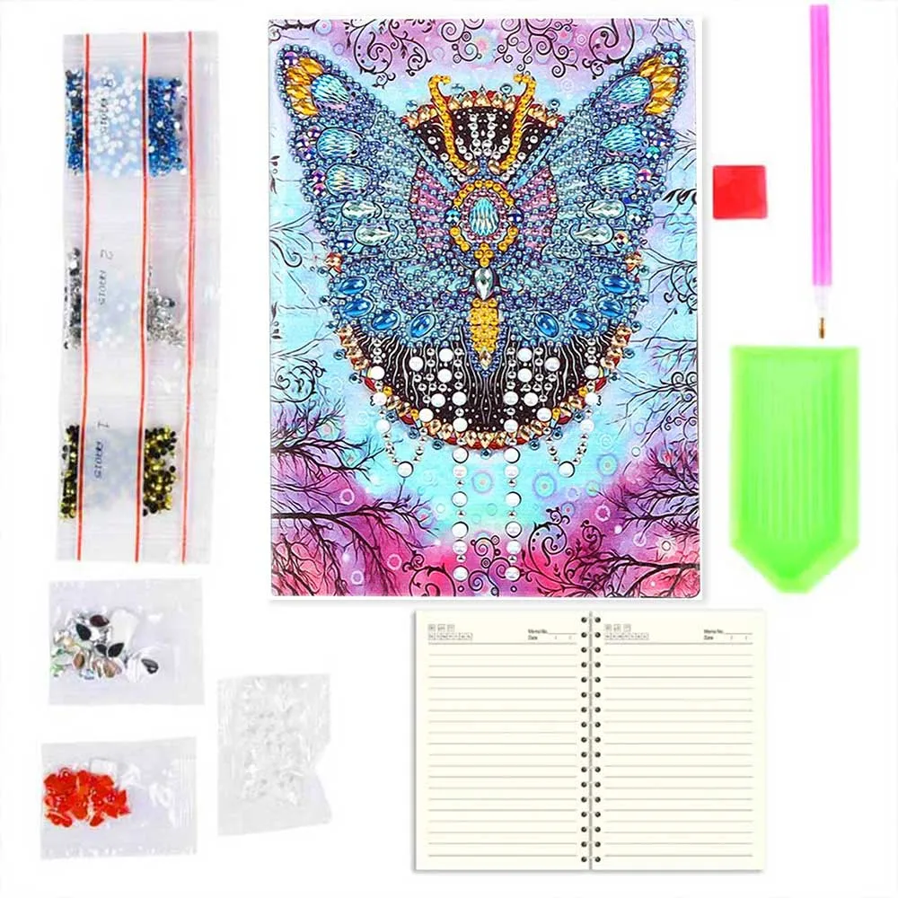 Figured'Art Vlinder notitieboek diamond painting A5 64 pagina's