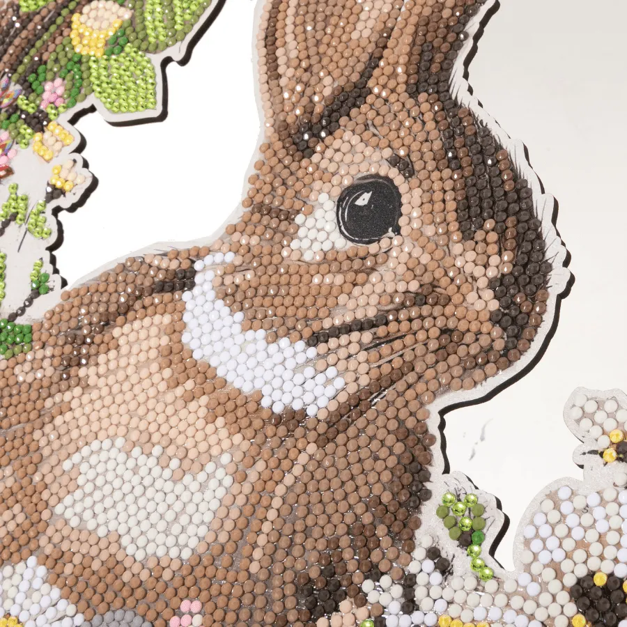 Craft Buddy Crystal Art Boho Bunny krans 35 cm konijn