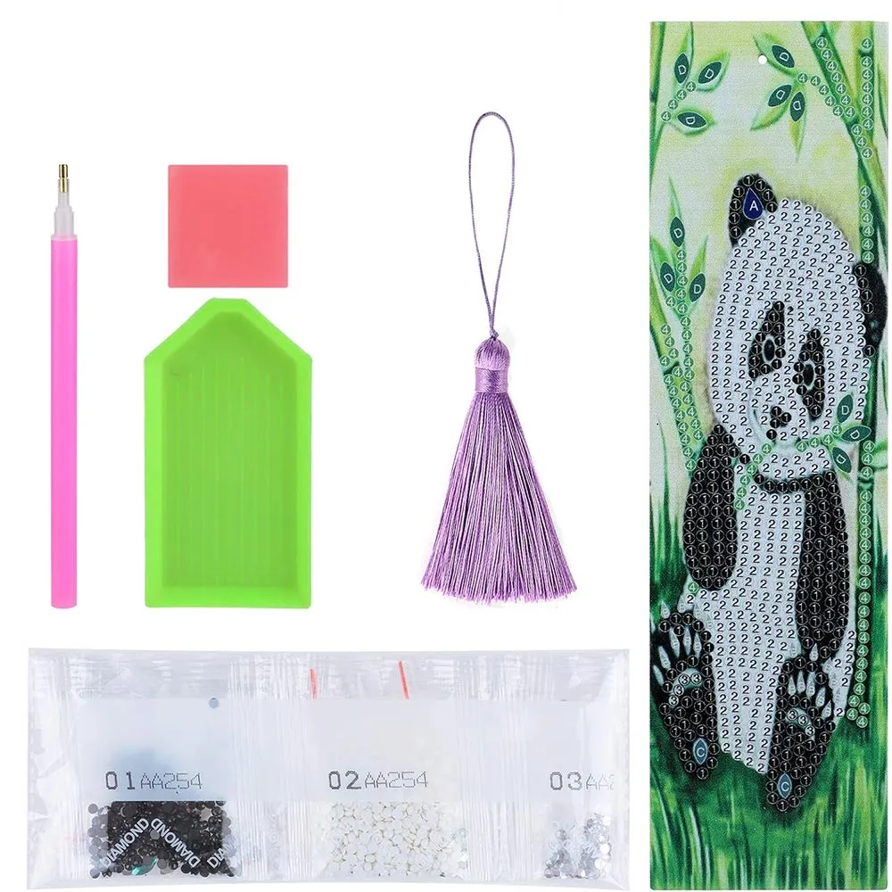 Figured'Art Panda diamond painting boekenlegger 21x6 cm