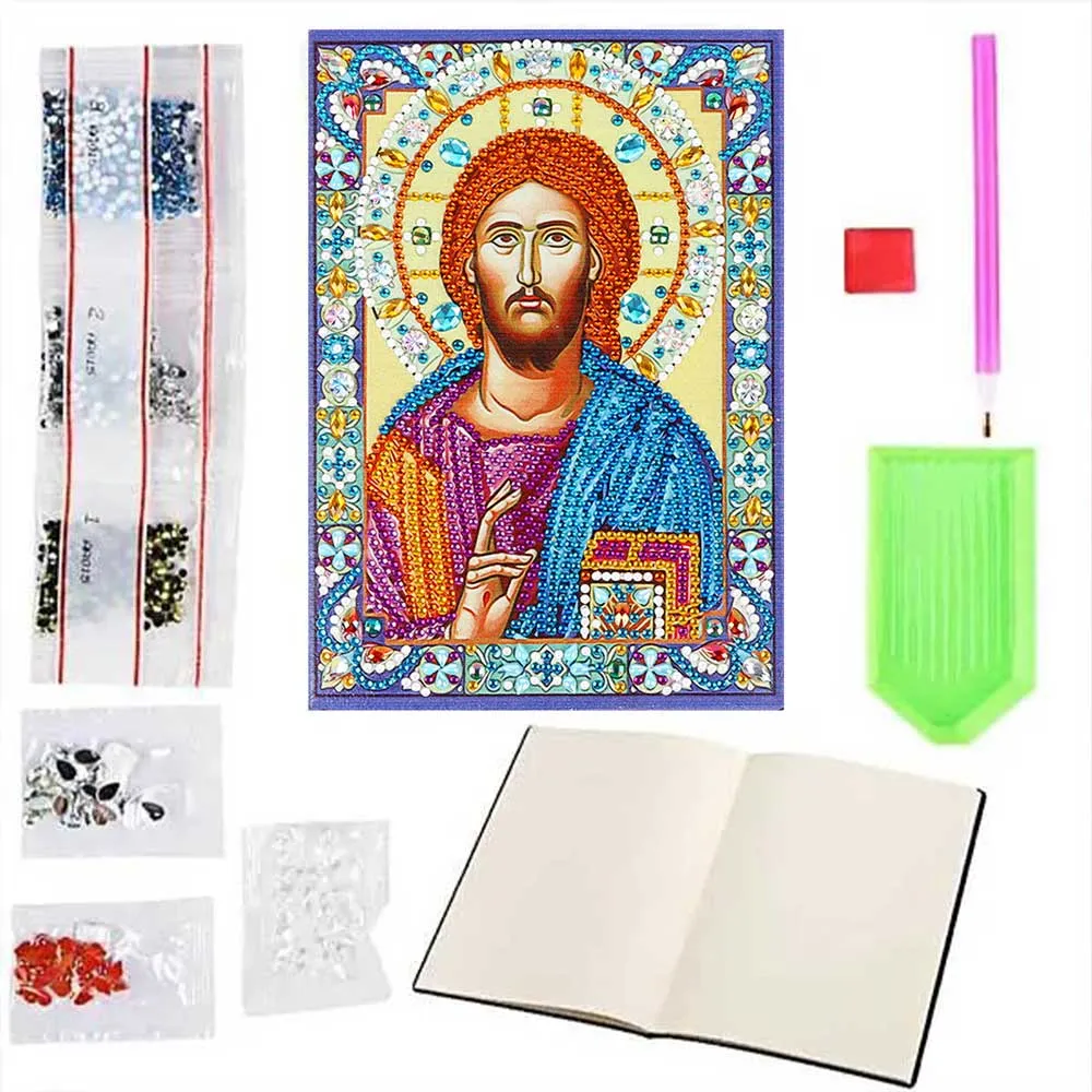 Figured'Art Icoon Jezus diamond painting boek A5 50 pagina's