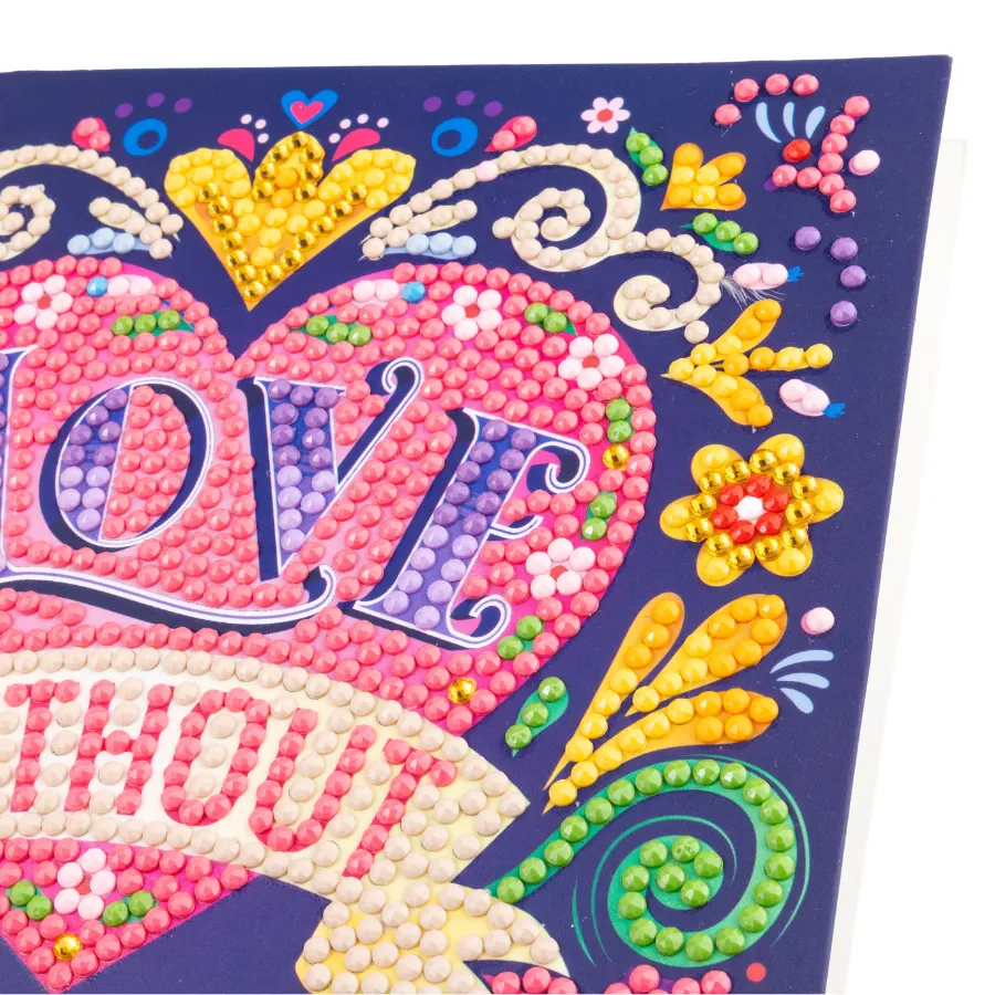 Craft Buddy Love Without Limits Crystal Art kaart 15x15cm liefde
